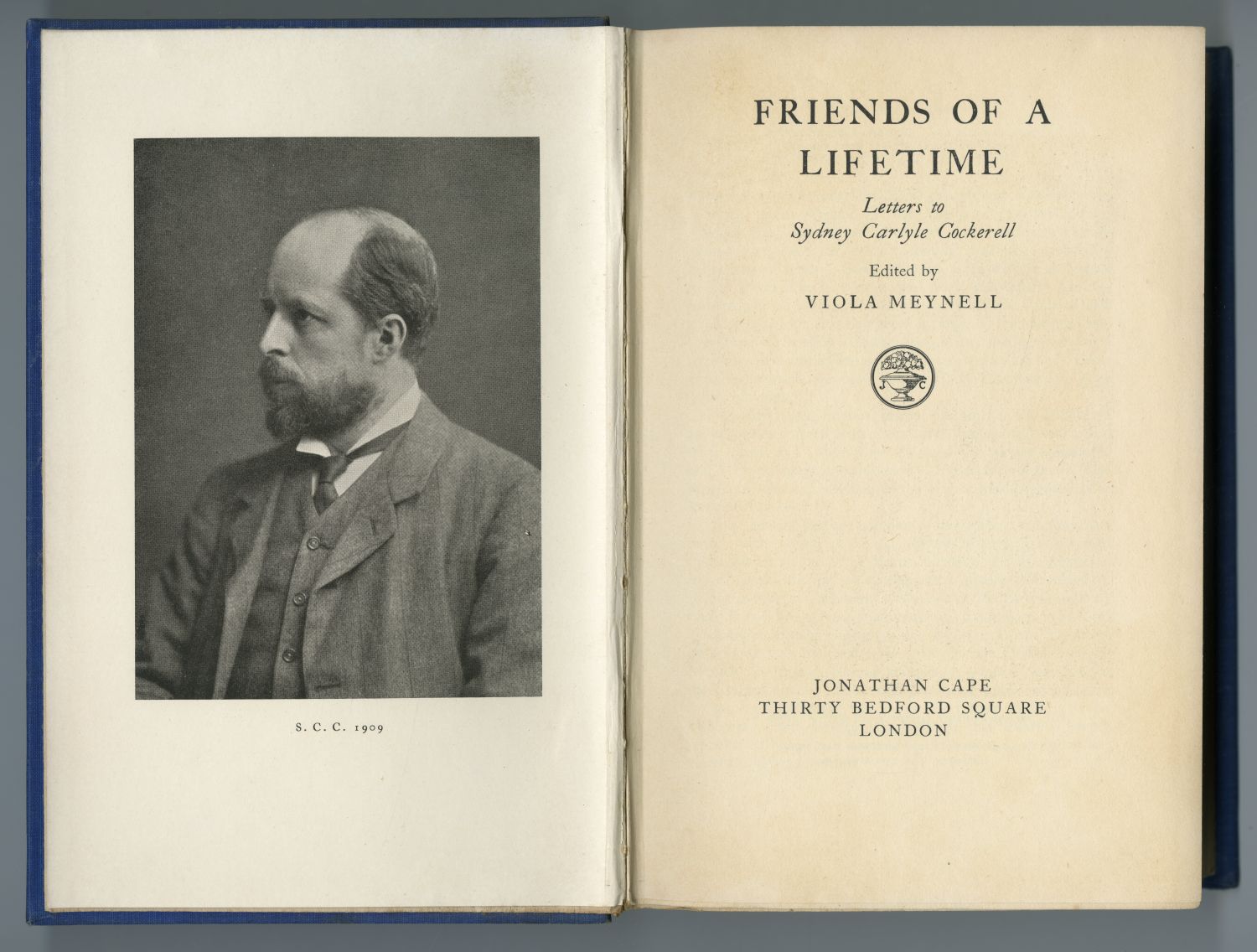 『FRIENDS of a LIFETIME』（1940年、Jonathan Cape）扉